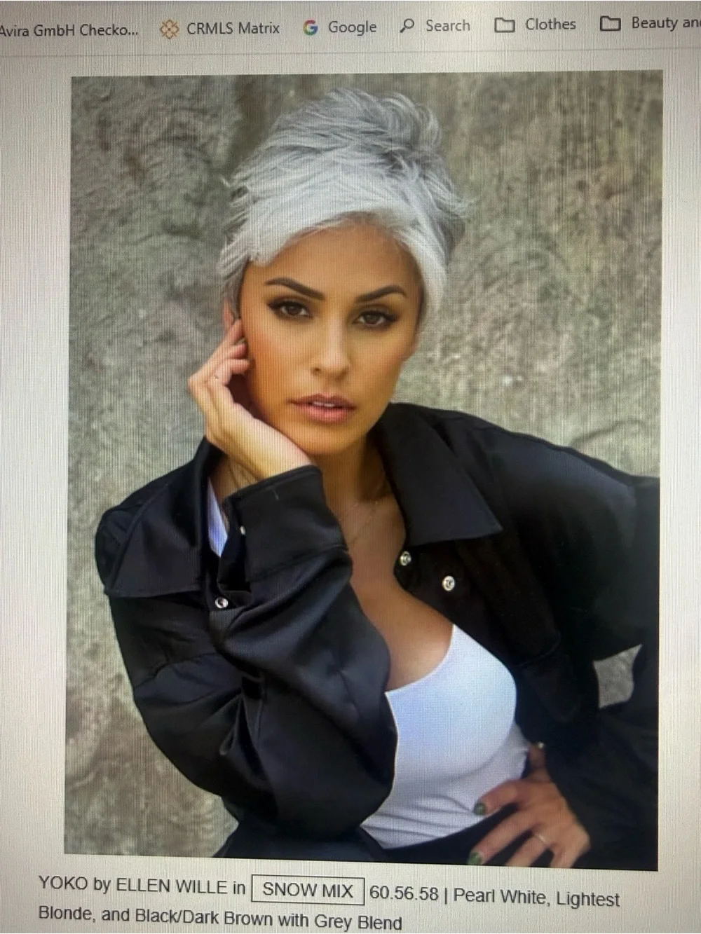 Yoko by Ellen Wille platinum Rooted lace front